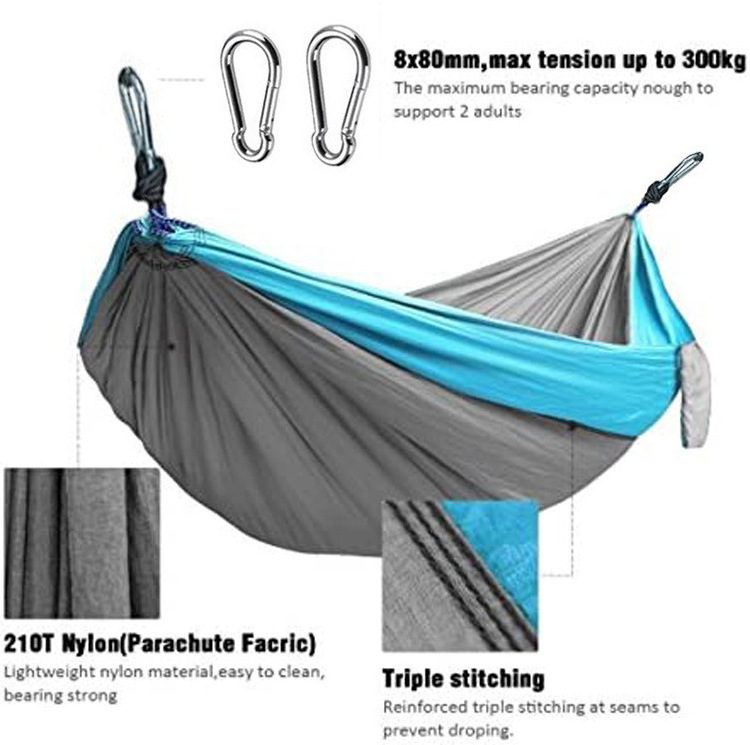 Portable Single & Double Parachute Travel Outdoor Camping Accessories Hammock With Tree Strap