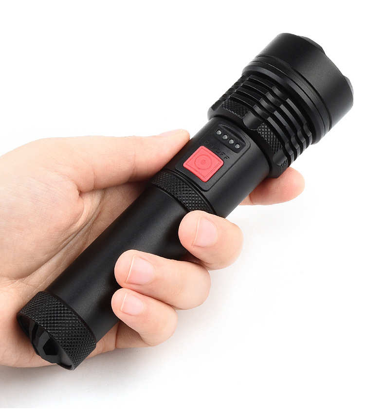 Handheld Waterproof  Flashlight Portable Charger With Flashlight Zooming Flashlight Torch