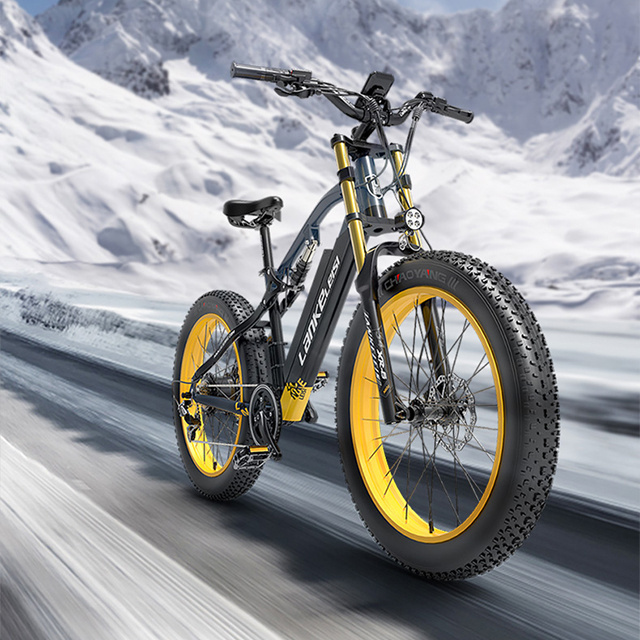 Uk Us Eu Overseas Warehouse 26 Inch Fat Tire Electric Bicycle Snow Beach Bike 48V 1000W LANKELEISI RV700 Mountain E Bicycle