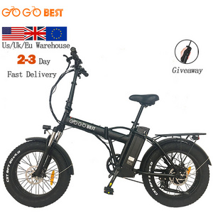 20inch Wheel Fat Tire Ebike Conversion Kit With Battery Gogobest GF300 48V 1000W Foldable Electric Moped Bicycle