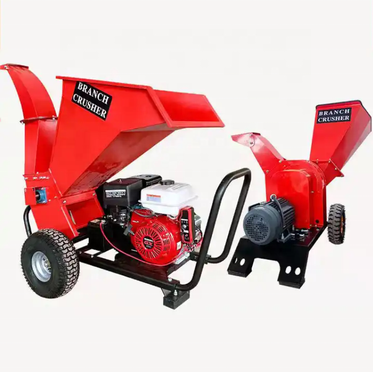 High quality forestry machinery, gasoline and diesel wood chippers, wood crushers for tree branches