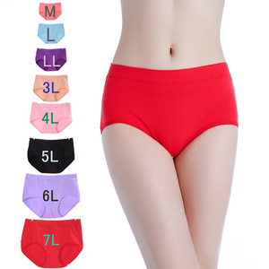 Factory wholesale 7XL big size pregnant women boyshorts underwear middle waist breathable cotton ladies panties