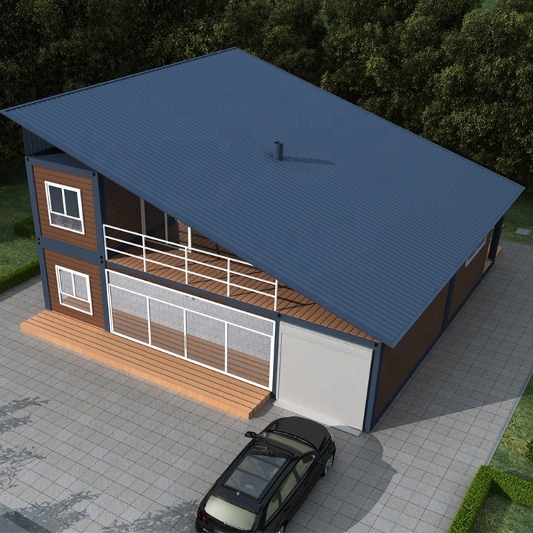 New design prefab small one two story house brazil prefabricated container house