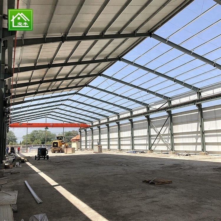 China Economic Large Span Plant Canopy Recycle Easy Assembly Prefabricated Portable Steel Structure Workshop