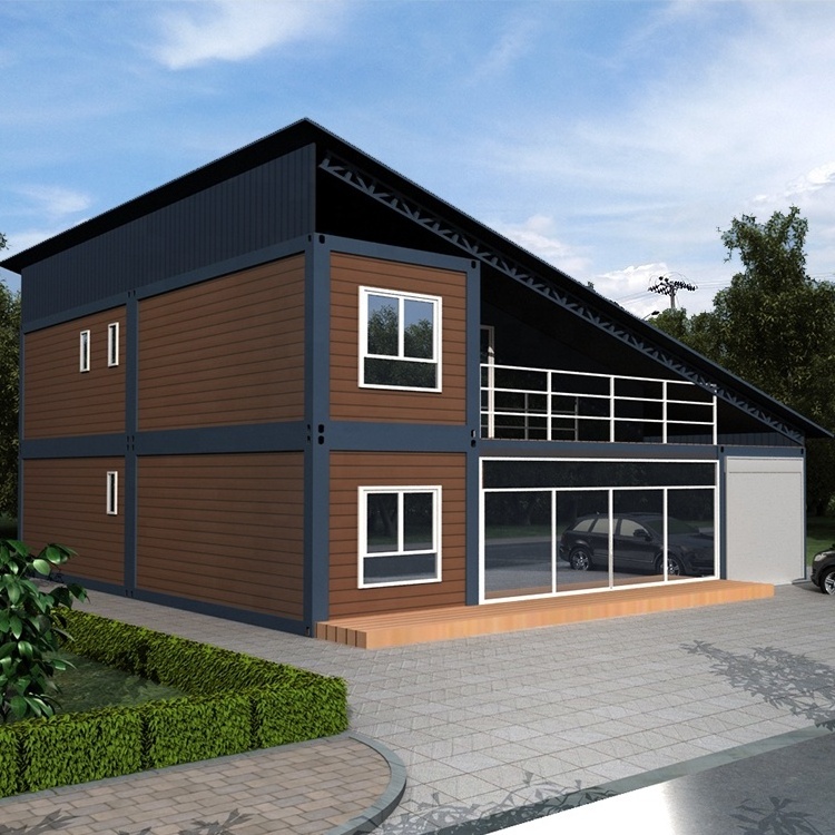 New design prefab small one two story house brazil prefabricated container house