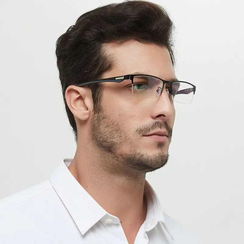 2024 New Smart Zoom Square Anti Blue Light with Spring Hinge photocromic eyewear far and near dual use reading glasses men