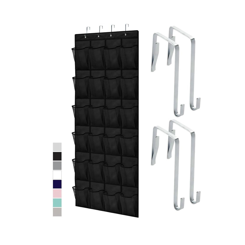 Slip Breathable Space Saving Mesh Large 24 Pocket Shoe Up 40 Pounds Sturdy Closet Storage Rack Hangs on Closets for Shoes