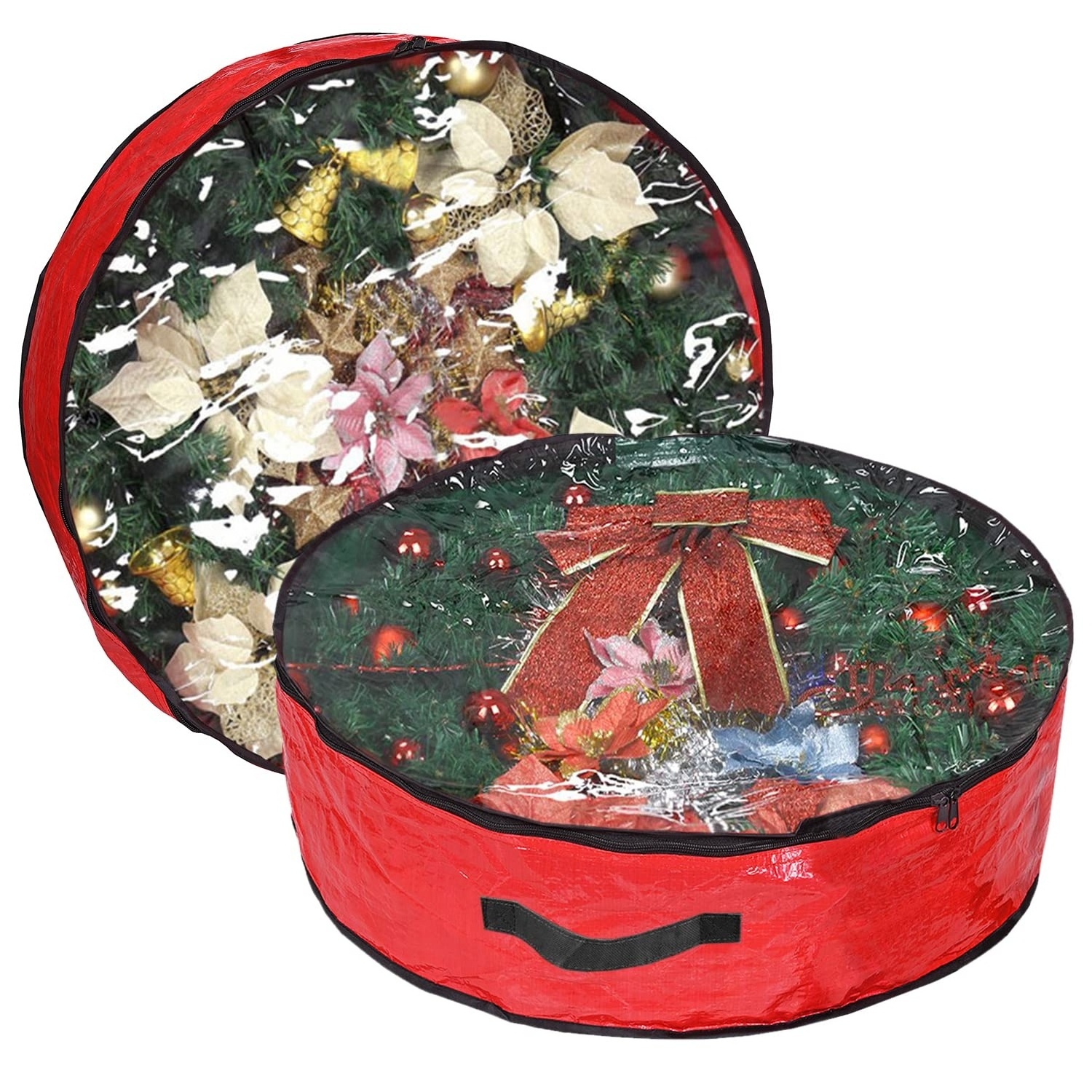 Christmas Wreath Storage Bag with Clear Window 24