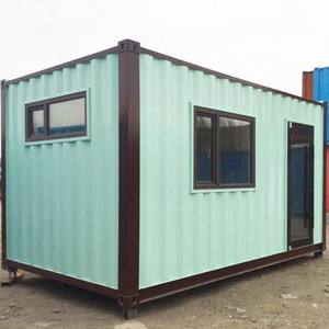 China direct sale glass container house foldable homes 20ft office folding container house factory price