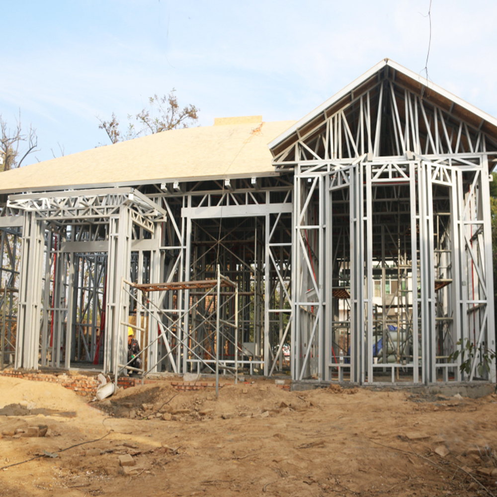 Furnished light steel structure prefabricated luxury villa prefab house