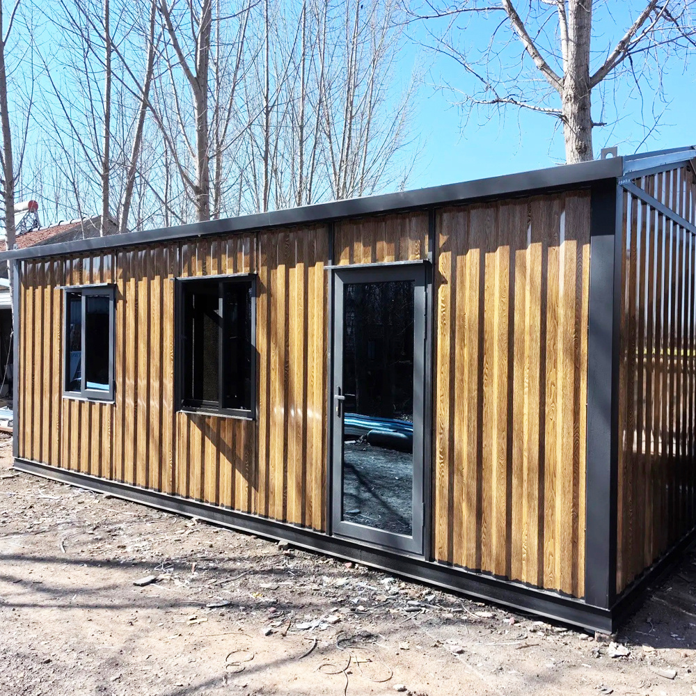 China direct sale glass container house foldable homes 20ft office folding container house factory price