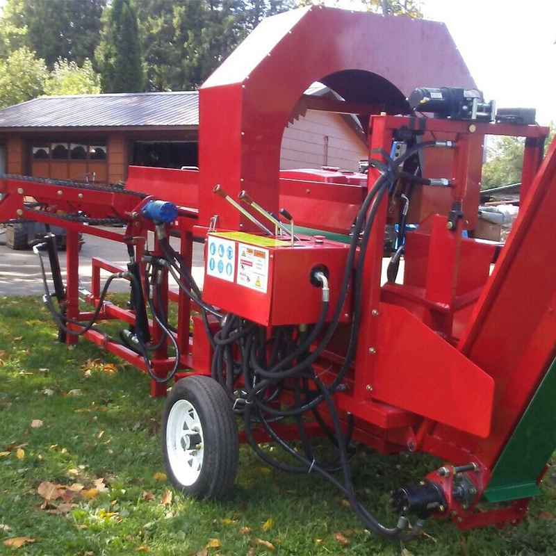 Factory price 35 ton firewood wood log processor is fully hydraulic with 27hp engine 4 or 6 way splitter with 25