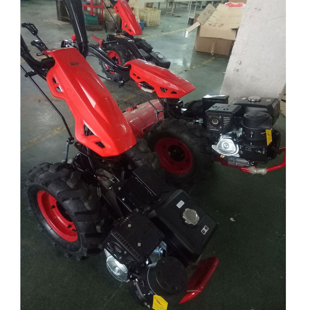 Multi-task two wheel walking tractor model 740PS reversible offset handles enable use of sickle bar, flail mower, rotary hoes