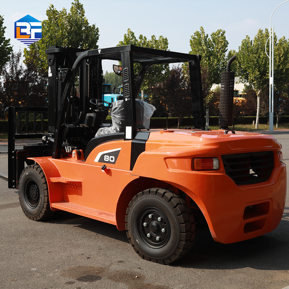 Worldwide hotsale  8 ton diesel forklift wildly used in logistics area multiple forklift attachment option with CE