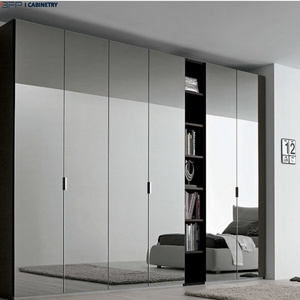 Home Improvement Aluminium Glass Free Standing Sliding Wardrobe Doors