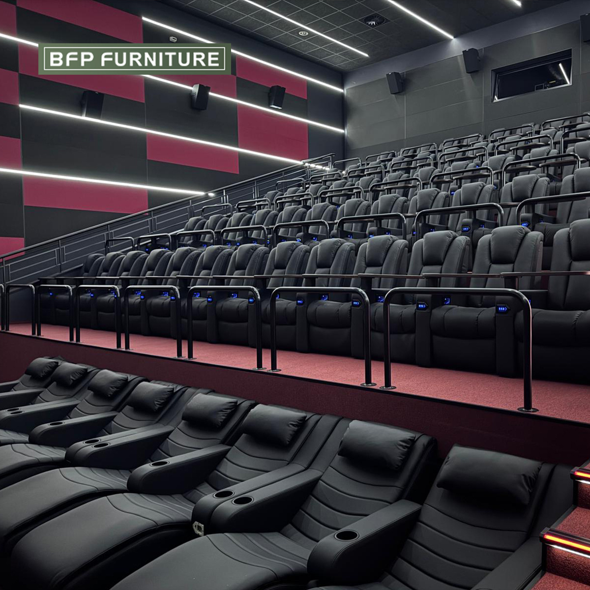 BFP Furniture Modern style sofa Home theater electric Recliner sofa set One stop Cinema furniture for commercial use