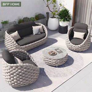 BFP One Stop Professional Collocation Patio Outdoor Furniture Rattan Sofa Curl Rattan Sofa Leisure Lounge Chair Garden Sets