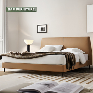 BFP Home Nordic Style Ash Wood Frame Bedroom Furniture Wood Beds King Size Bedroom Sets Double Bed