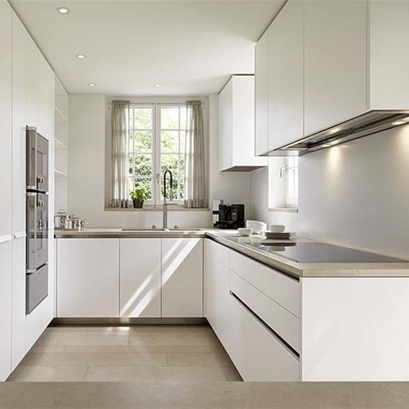 Modern Aluminum Built in Kitchen Cabinets Unit White Luxury Kitchen Products