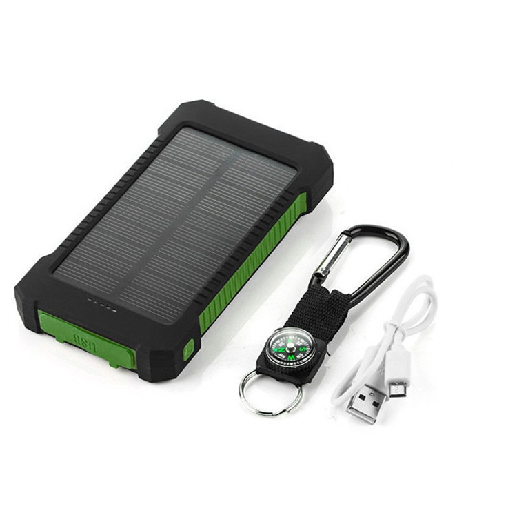 Solar Panel With LED Light Solar Power Bank Dual USB Power Bank 20000mAh Waterproof Battery Charger Portable Power Banks