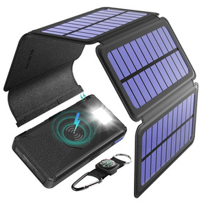 Trending Products 2024 New Arrivals Qi 10W Solar Power Bank 26800mah 50000mah Solar Phone Charger Mobile Power Banks