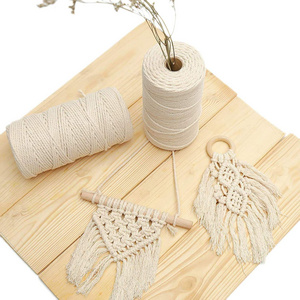 DIY Plant Hanger Bracket Making Wood Stick Bead Garland Boho Home Decor Indoor Natural Cotton Rope Cord Macrame Kit