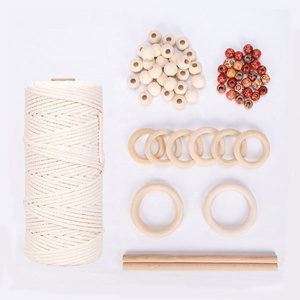 Amazon Hot Sale Macrame Supplies Best 3mm x 109yards Natural Cotton Macrame Cord Kit for Macrame Plant Hanger Wall Hanging