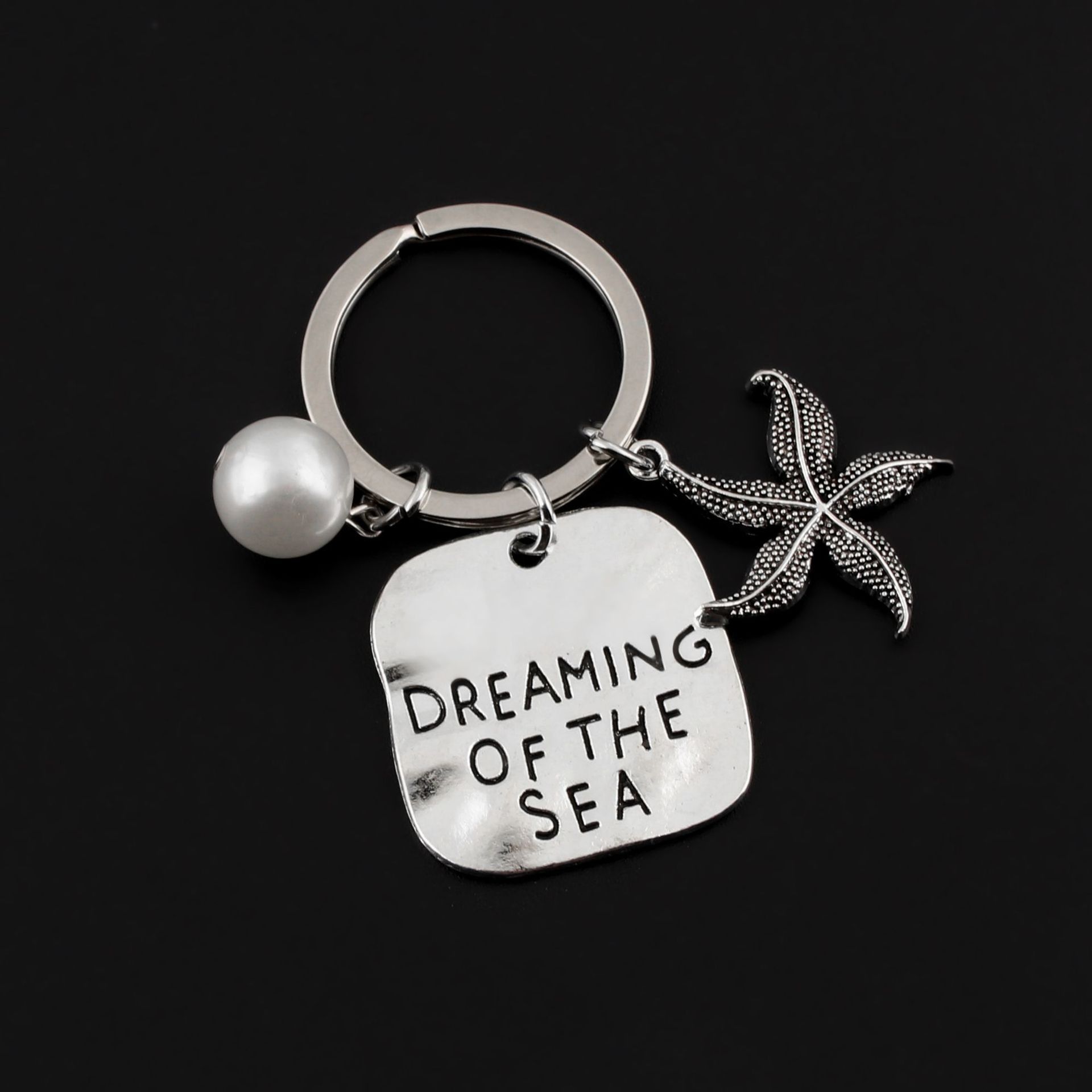 Pearl Summer Ocean Turtle Dream of The Sea KeyChain KeyRing Sister  Gift Women Charm Accessories Jewelry Pendant