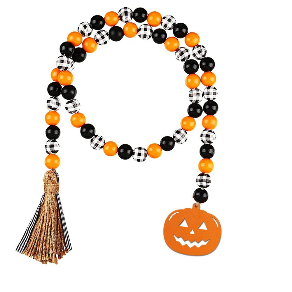 Halloween Decorations Custom Elephant Bead Bracelet Beaded Bracelets For Men orange wood bead bracelet tassel