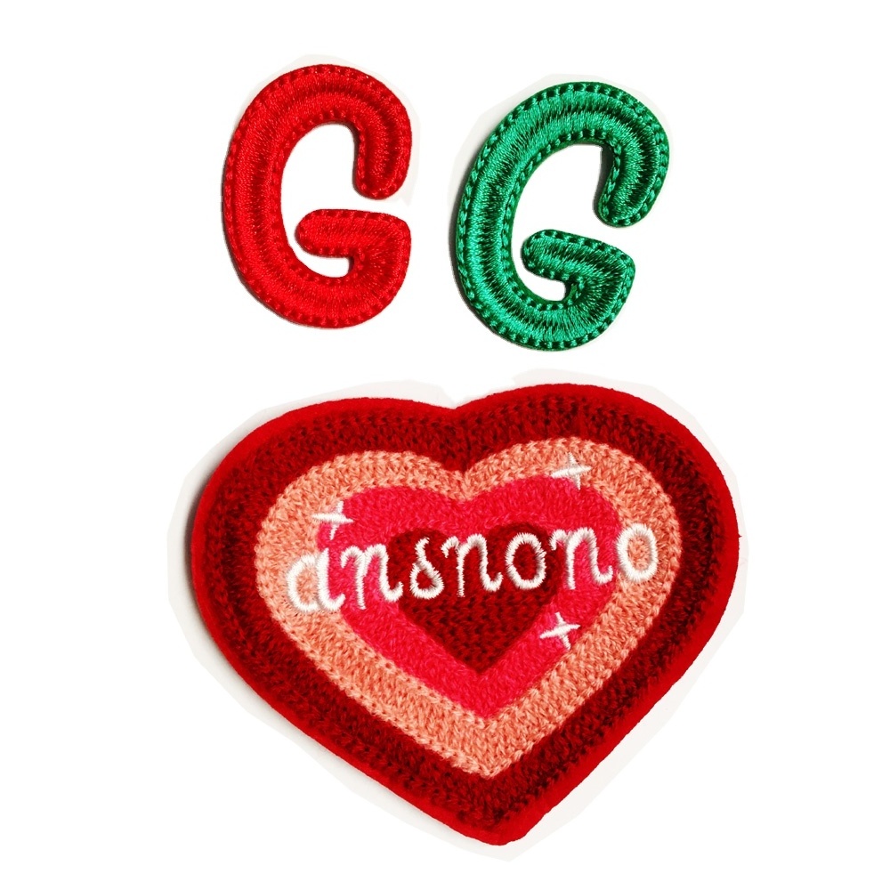 GG Letters embroidery patches iron on patches for clothing