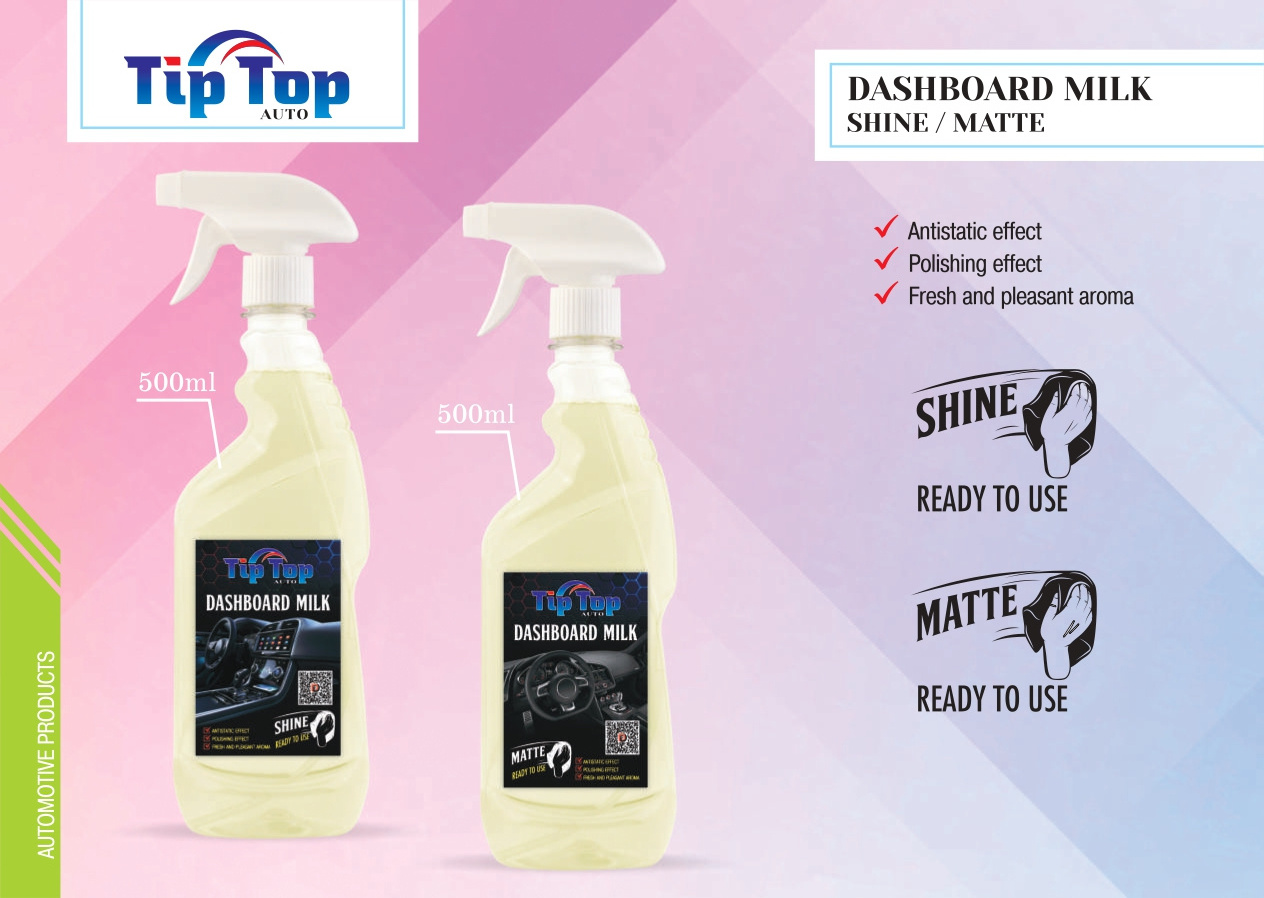 Dashboard Milk 500 ml Shine OEM Antistatic Dashboard Maintenance Cleaning Polishing Liquid Interior Detailing Car Care Products