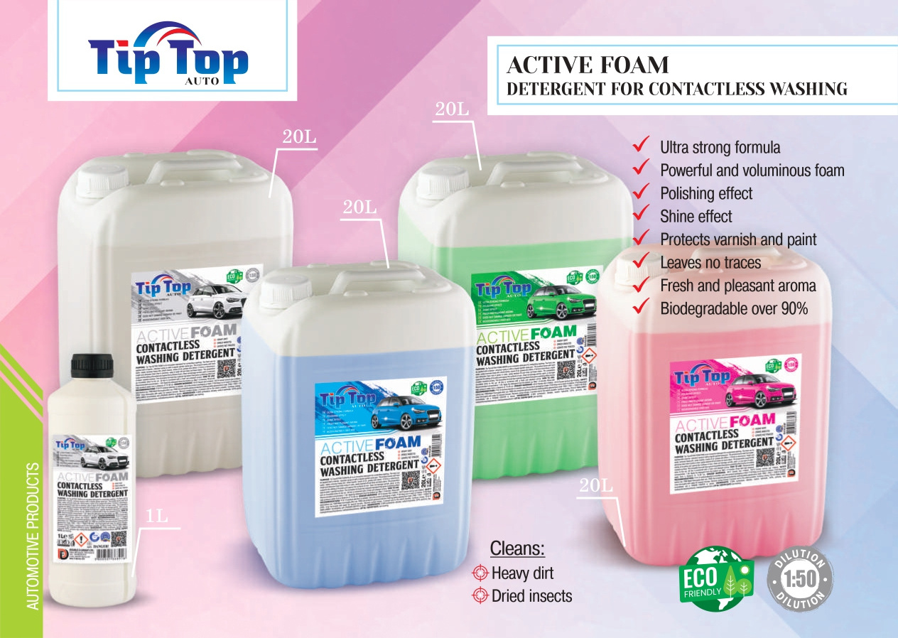 Car Wash Detergent 20 L OEM Colorful Snow Foam Contactless Cleaning Concentrated 1:50 / 1:100 Touchless Wipe-Free Active Foam