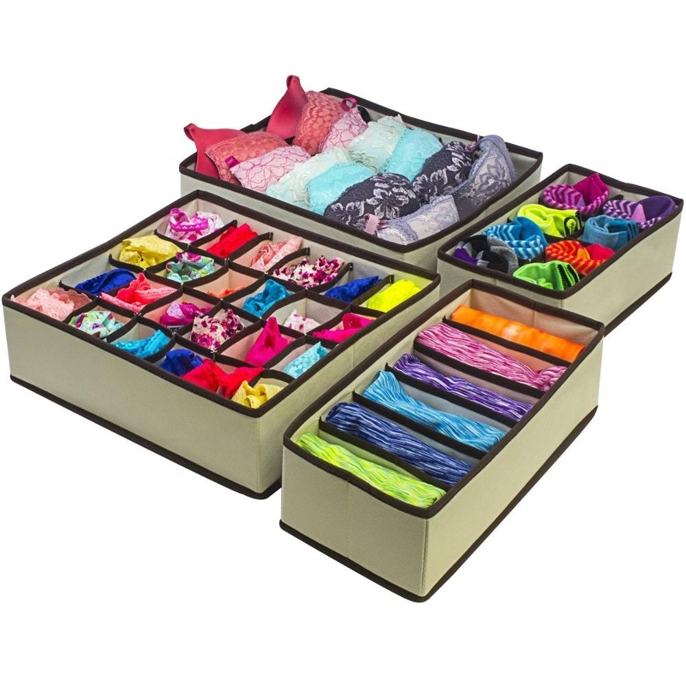 Foldable Drawer Dividers Storage Box Durable Closet Organizer Underwear Organizer