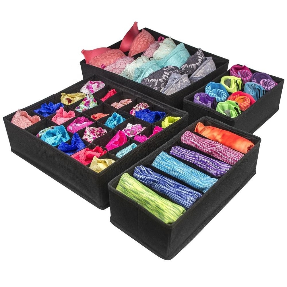 Foldable Drawer Dividers Storage Box Durable Closet Organizer Underwear Organizer