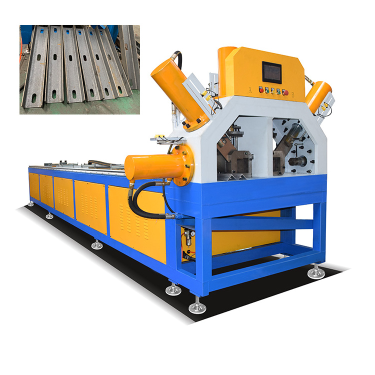 square tube punching machine High efficiency Steel Auto cutoff device Angle steel punching machine