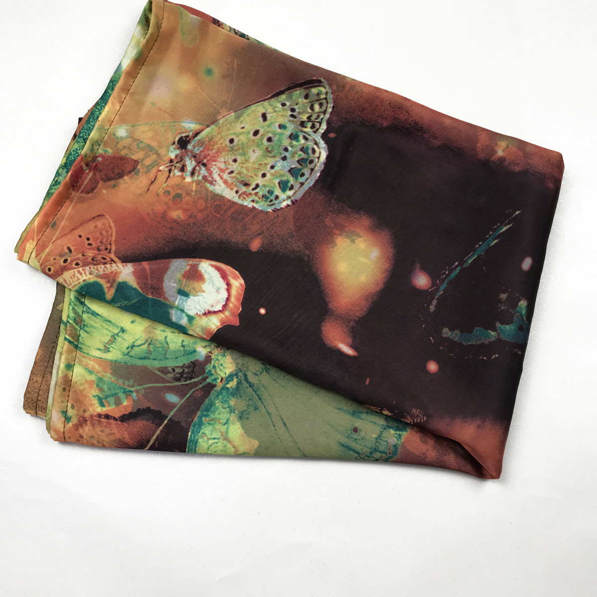 The factory outlet double side digital printing Satin chiffon fabric for scarf