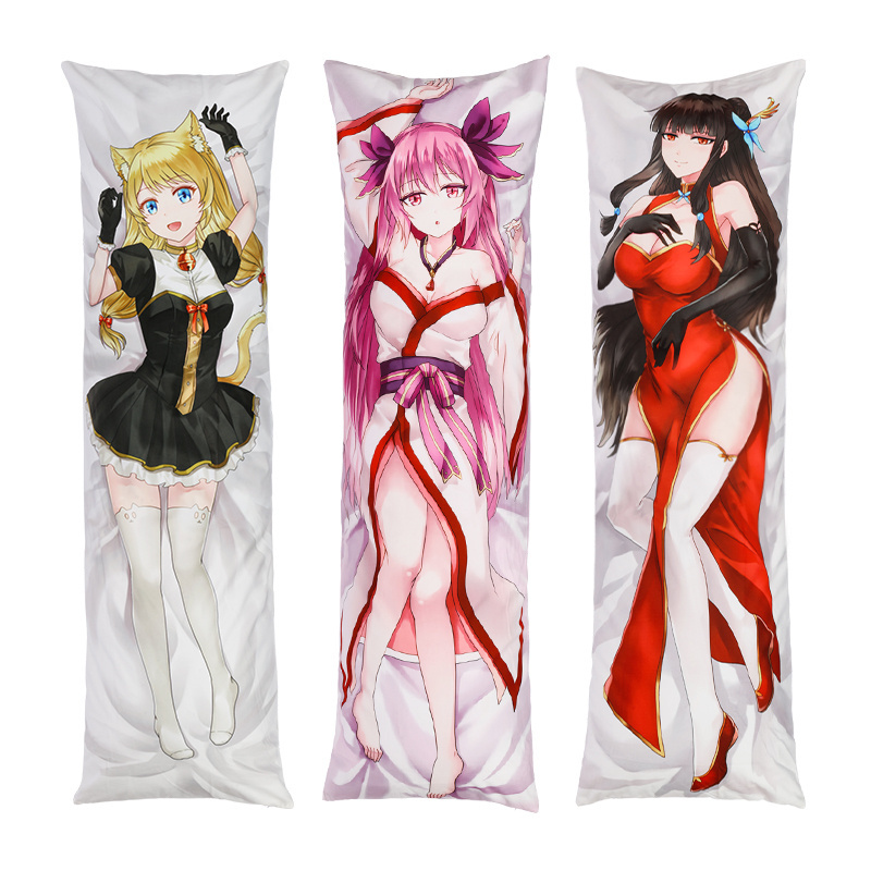 Vograce Custom Sexy Naked Anime Girl Adult Body Pillow Covers Life Size Plush Dakimakura Body Pillow