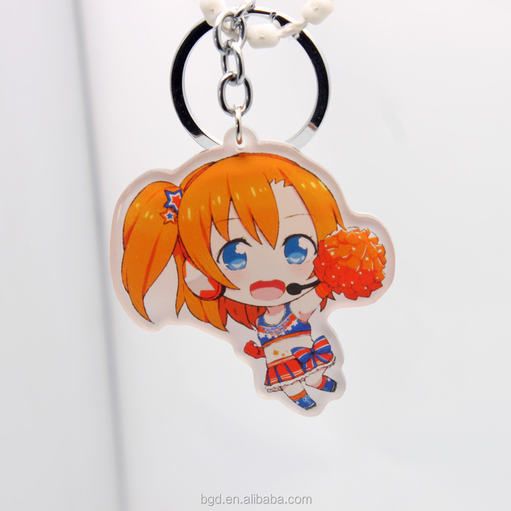 Wholesale keychains bulk acrylic charm,key ring keys