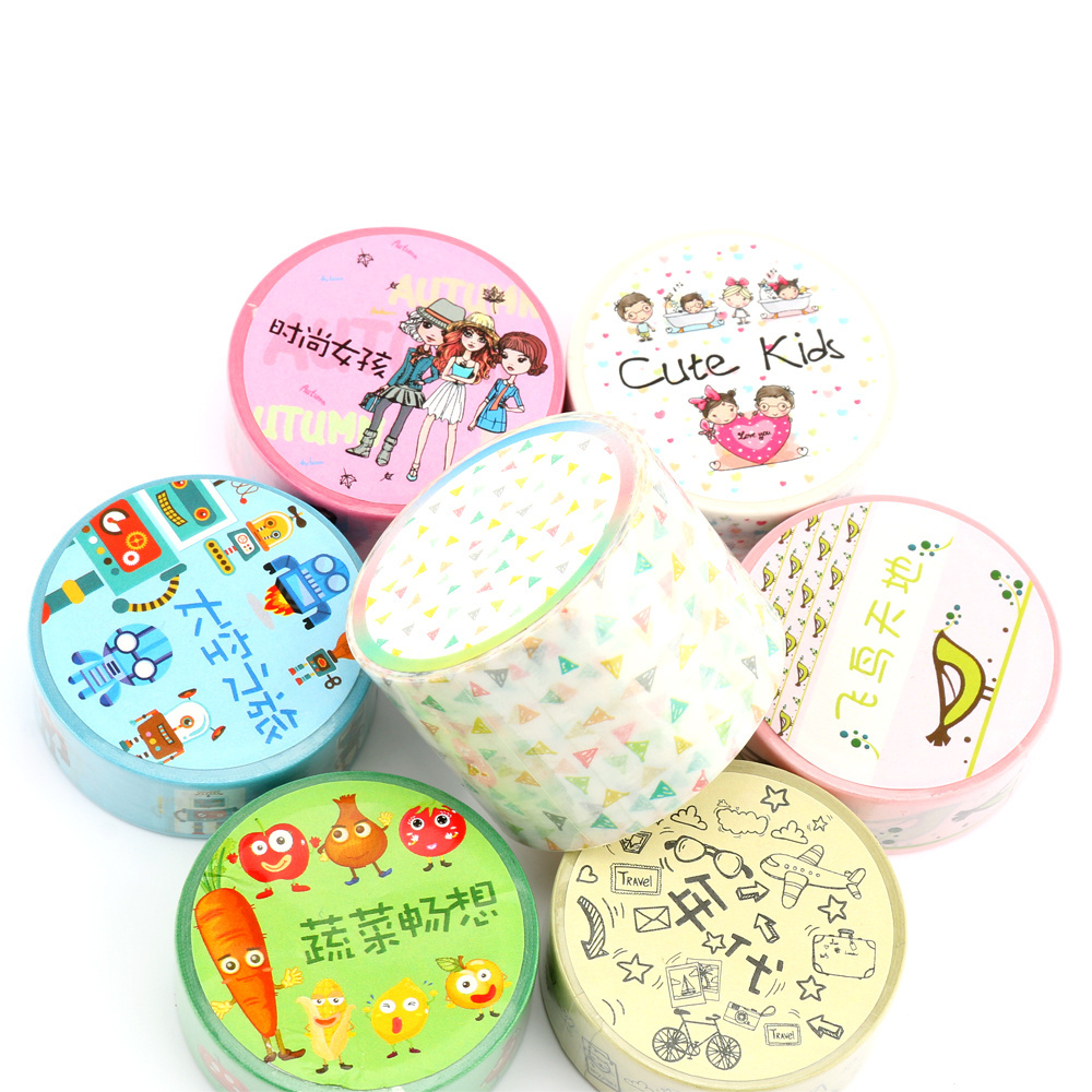 Wholesale VOGRACE Japanese cartoon anime DIY washi tape,logo customized printed masking colorful washi paper with your design