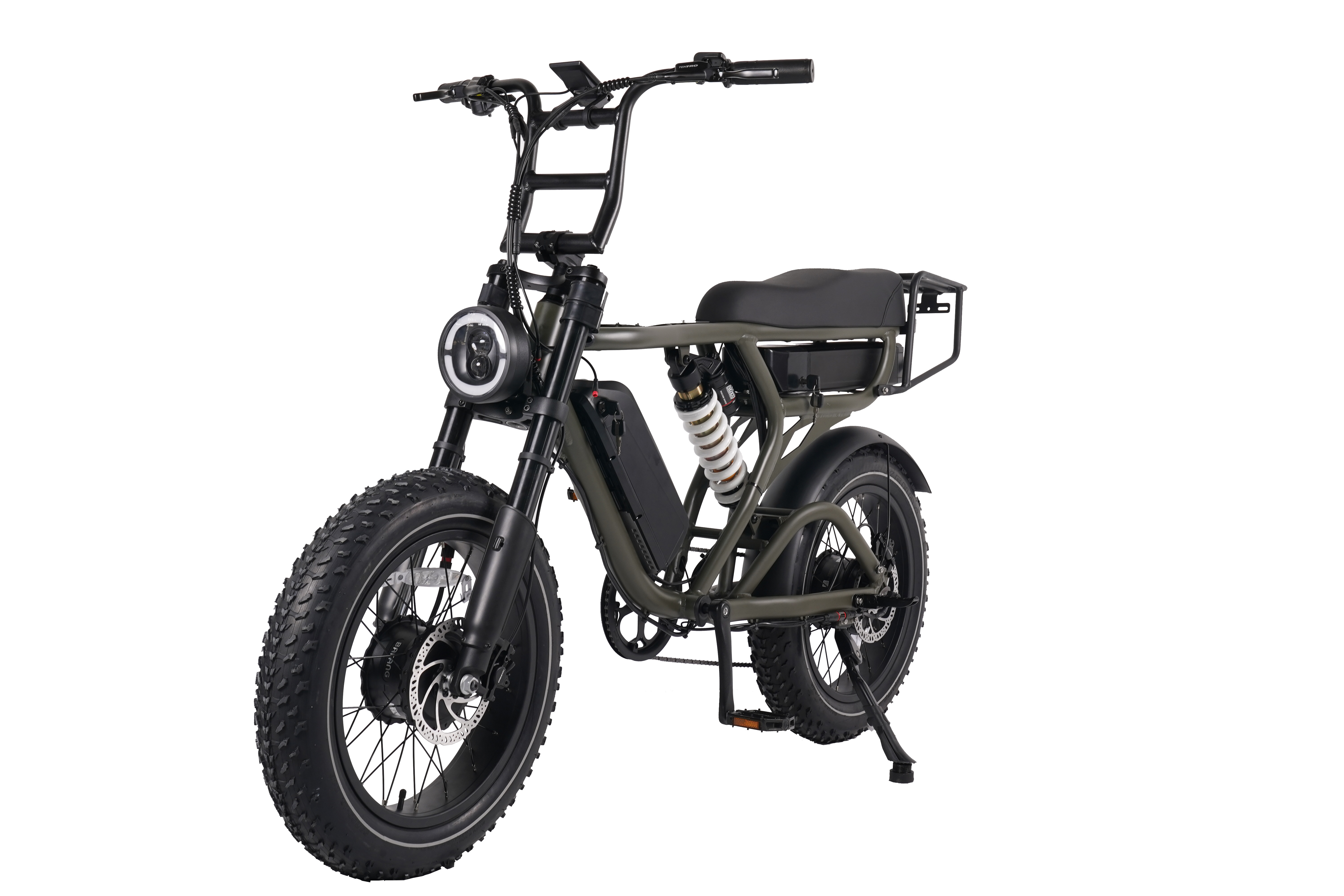 Full Suspension 52V Lithium Battery Fatbike Electric Gravel Bike 1000w Electric Bicycle E bike 20inch Electric Fat Tire Bike