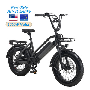 Us Eu Stock V20 Electric Bike With Dual Single Rear Hub Motor 750W Chargeable Adult Hydraulic Disc Brake Electric Bike 10000W