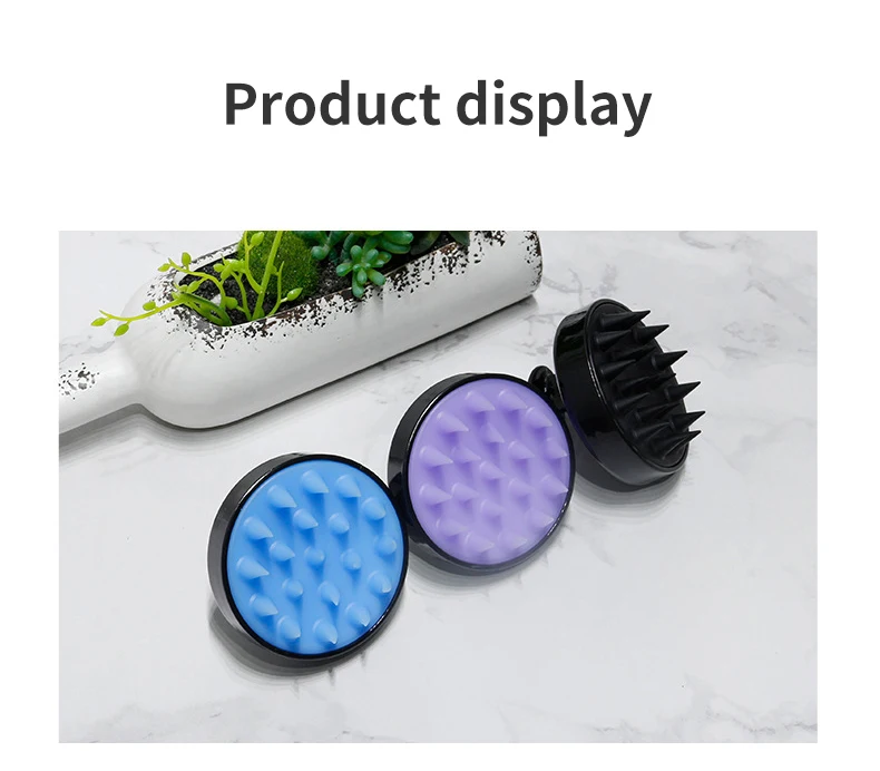 Customize Logo Portable Silicone Head Hair  Scalp Massage Brush For Hair cleaning Shampoo Pet Grooming Brush