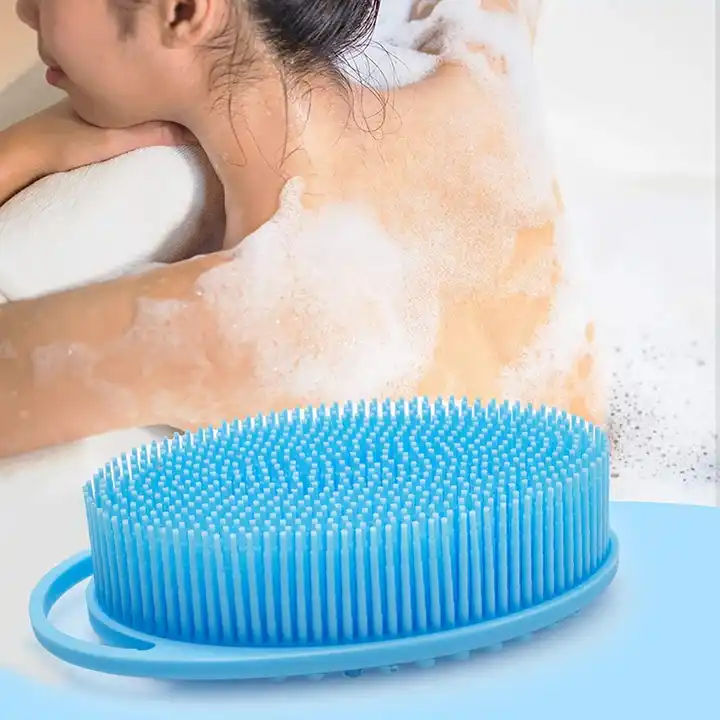 New Premium Body Silicone Bath Exfoliating Black Silicone Body Scrubber Exfoliating Brush For Shower