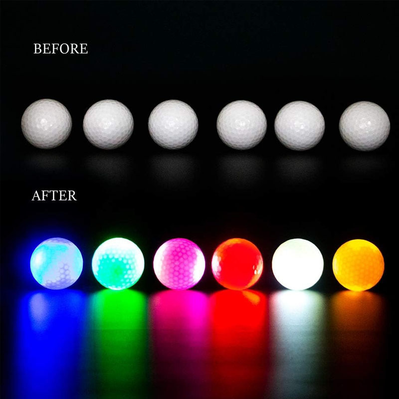 High Bounce Night Dark Light Up Constant-on LED Glow Golf Ball Night Golf Ball