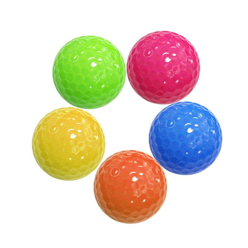 Factory Supply Low Price 2 Layer Customize Printing Colorful Surlyn Crystal Golf Ball