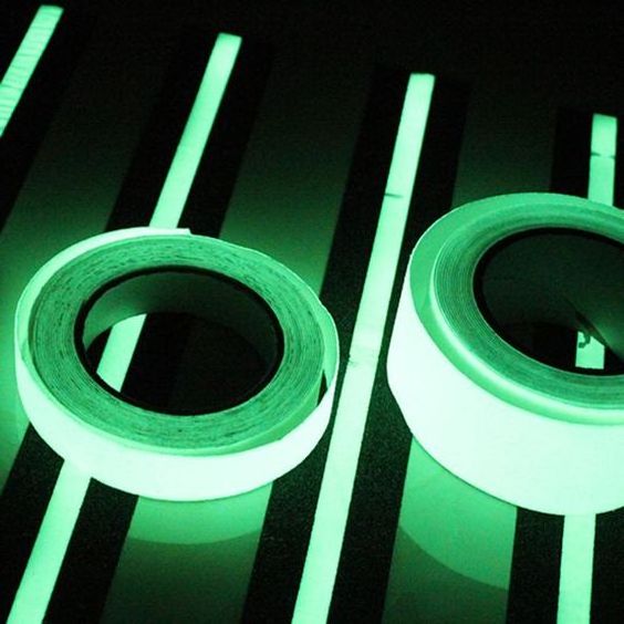 Self-adhesive Luminous Tape Glow In Dark Decoration Warning PET Green Phosphor Tapes