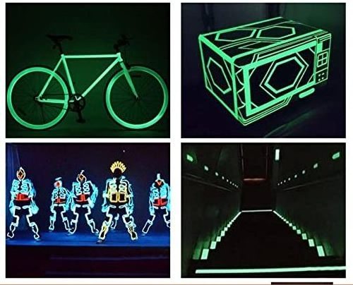 Self-adhesive Luminous Tape Glow In Dark Decoration Warning PET Green Phosphor Tapes