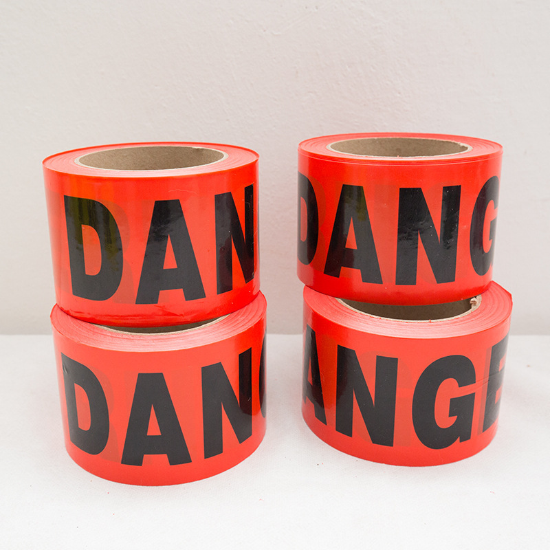 High Quality Red Non Adhesive Custom Printing Caution Construction Underground Marking Pe Warning Tape