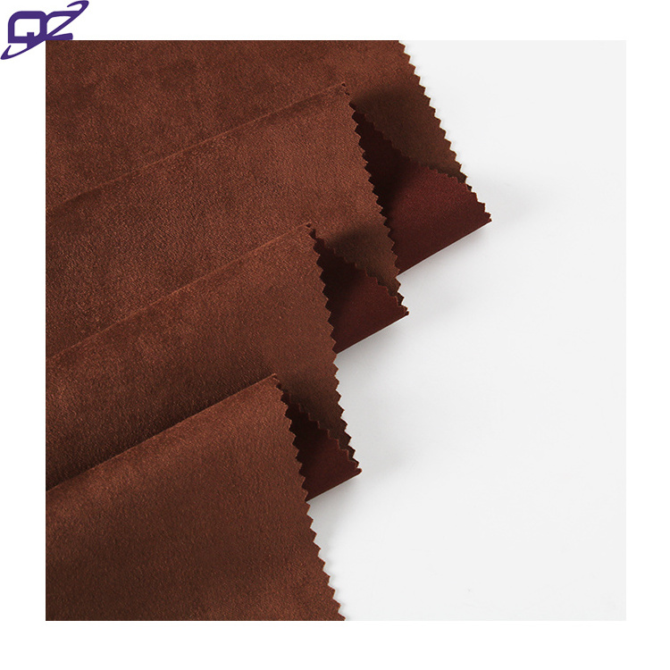 Shaoxing Factory Solid Color 95 polyester 5 spandex Stretch Brushed Suede Scuba knit fabric for clothes pants