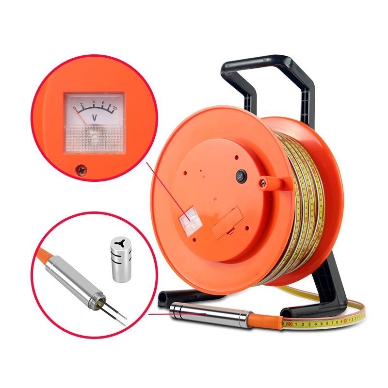 30m 50m 100m 150m 200m 300m 500m Steel Ruler Portable Piezometer Dip Meter Battery Powered Deep Well Water Level Indicator